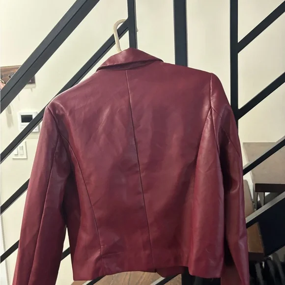 Bagatelle Women's Red Leather Jacket - Picture 4 of 5